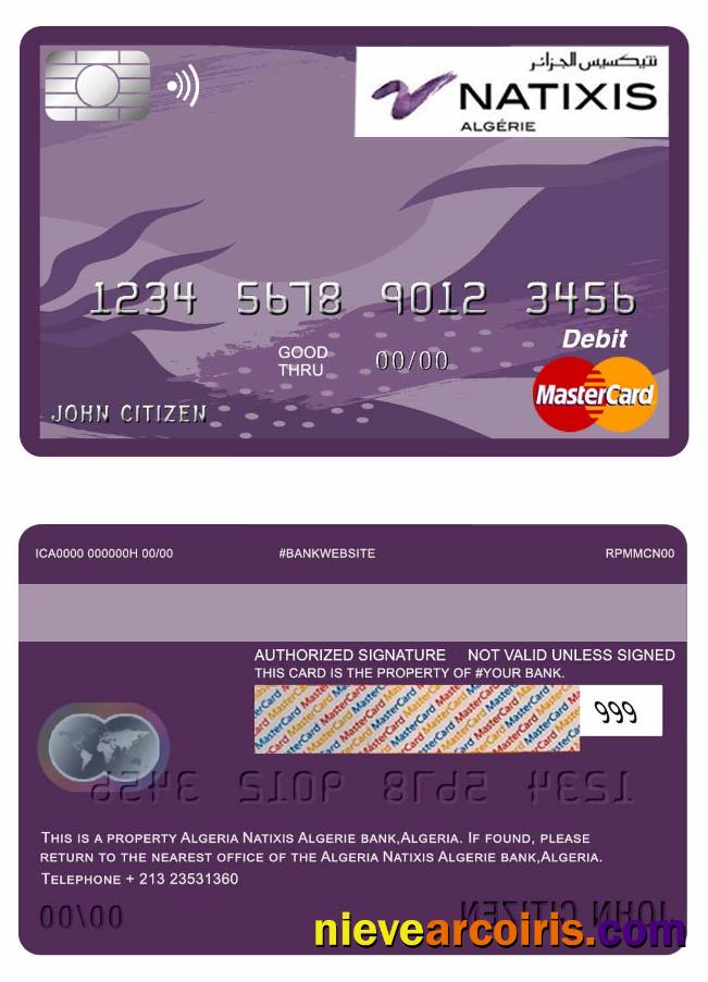 Algeria Natixis Algerie bank master debit card